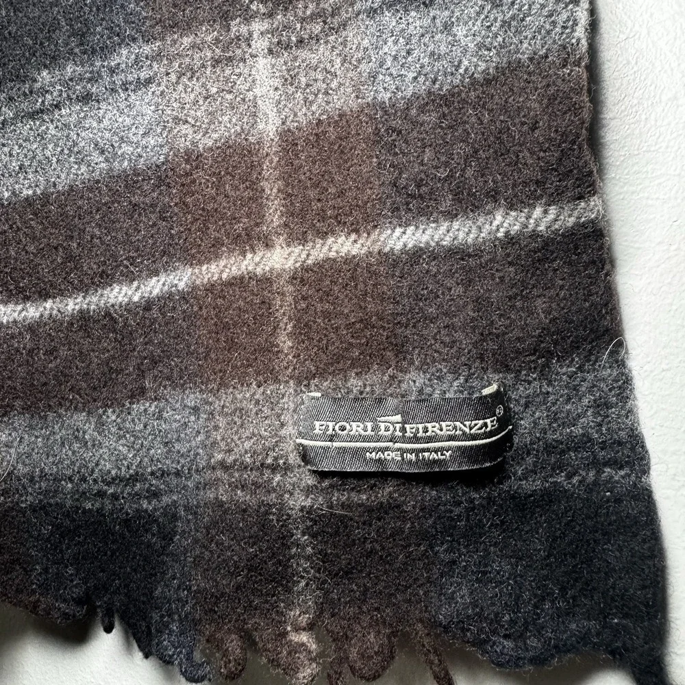 FIORI DI FIRENZE Wool SCRAF Tartan Plaid Italy‎ 10
